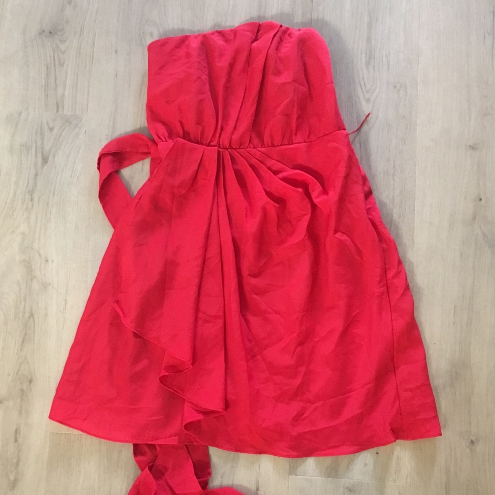 Express bright red tube dress (size 2)